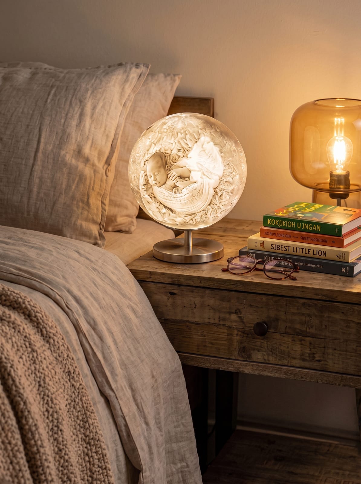 Personalized 3D Printed Moon Lamp | Custom Photo Lithophane LED Night Lamp | USB Touch Control | Unique Gift
