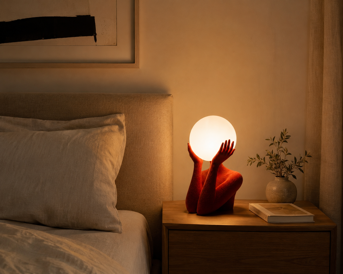 Human Soul LED Table Lamp | 3D Printed Miniature table Lamp | Home Décor | Ambient Night Light