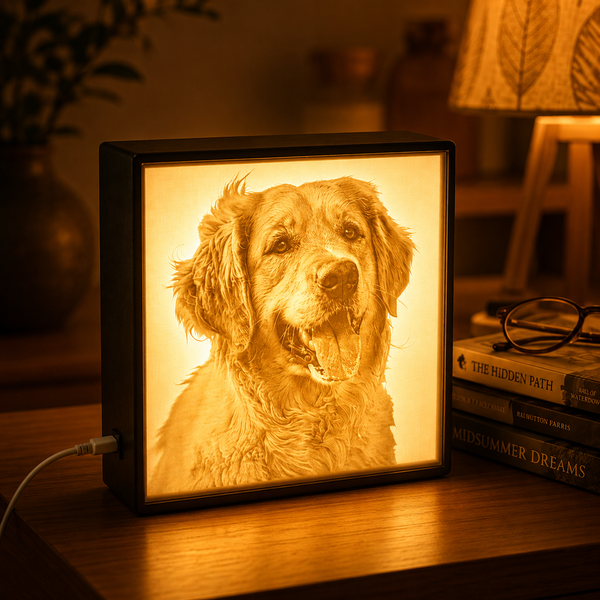 Custom Pet LED Photo Lithophane | 3D Printed | Home Décor | Ambient Night Light