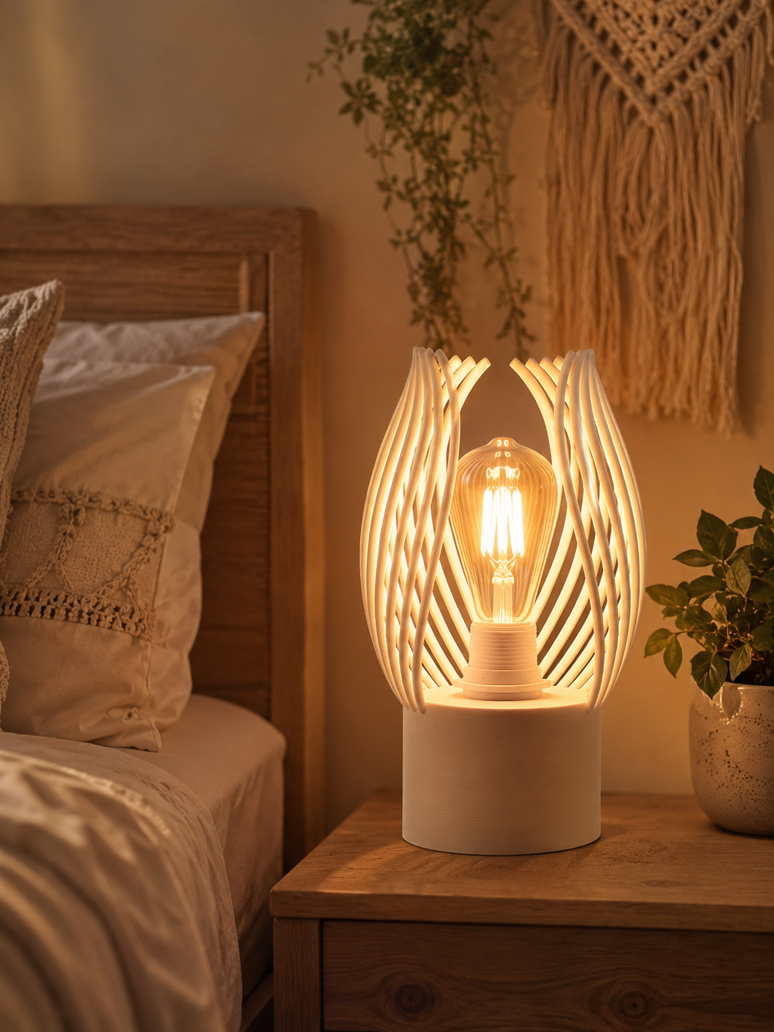 Halo Cage LED Table Lamp | 3D Printed Miniature table Lamp | Home Décor | Ambient Night Light