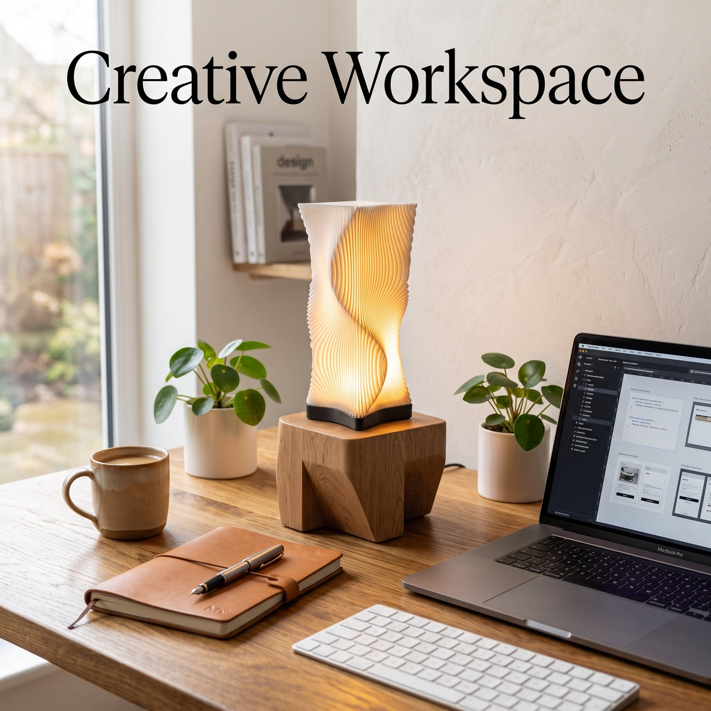 Helix LED Table Lamp | 3D Printed Miniature table Lamp | Home Décor | Ambient Night Light
