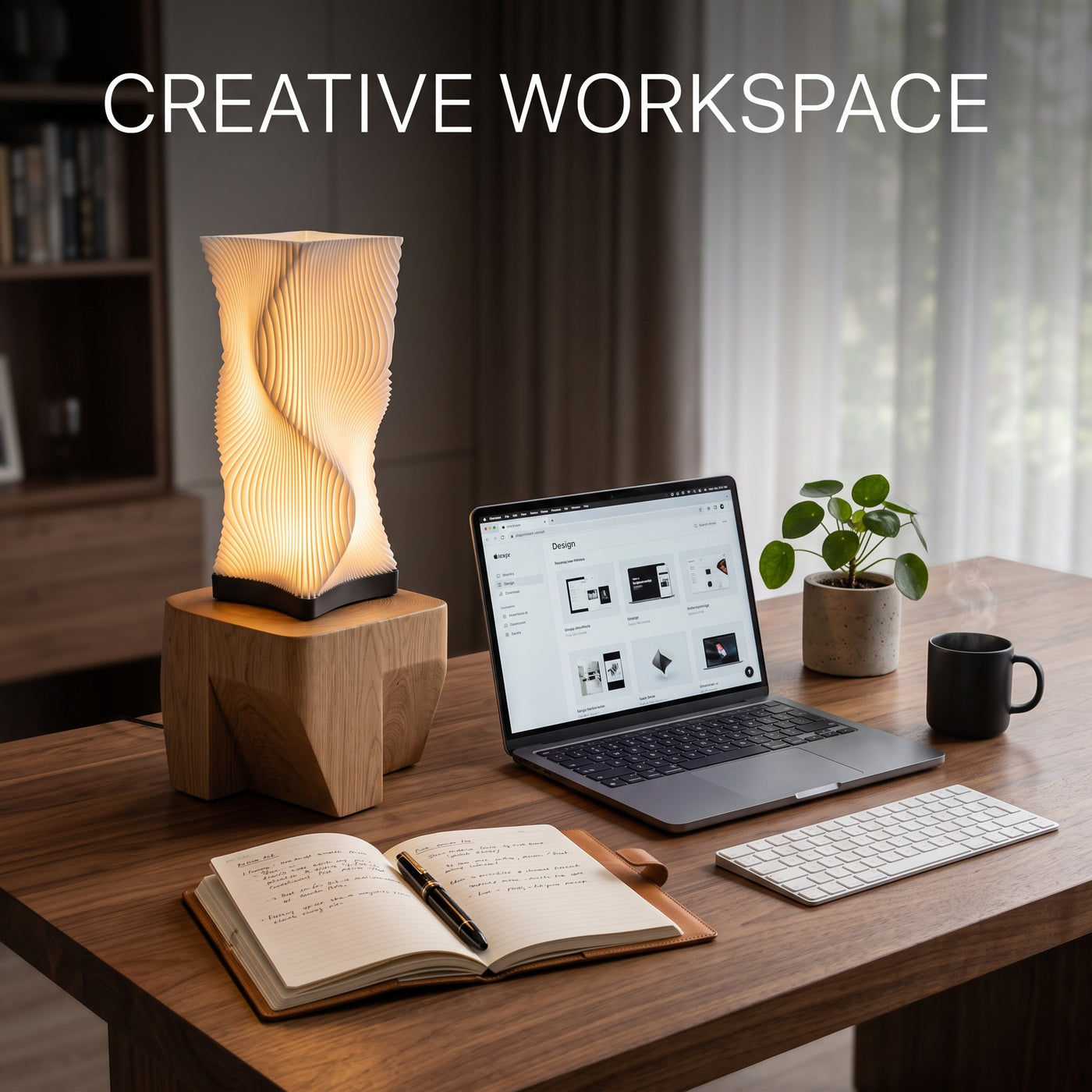 Helix LED Table Lamp | 3D Printed Miniature table Lamp | Home Décor | Ambient Night Light